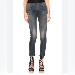 R13 boy skinny luxury jeans in gray size 27